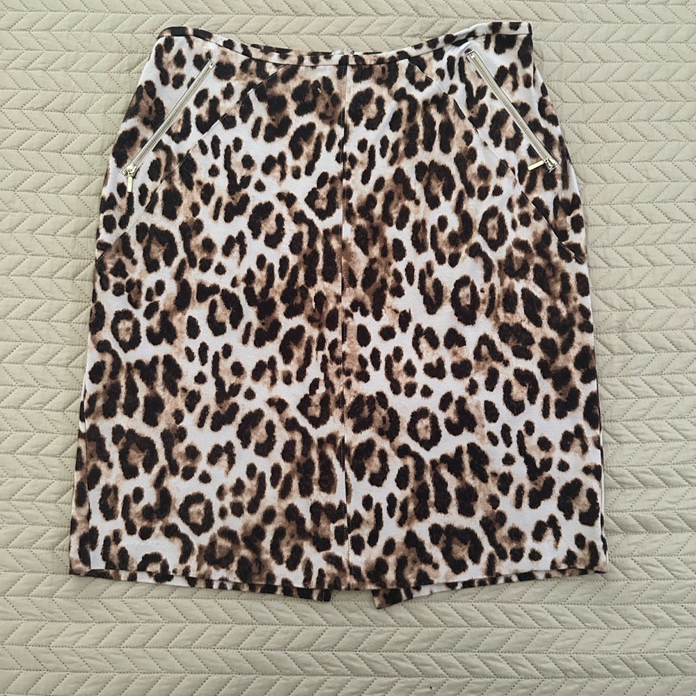 Chico's Brown Leopard Print Mini Skirt